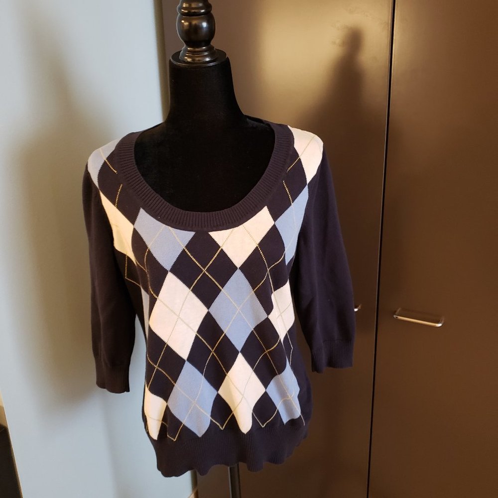 Reitmans Top Argyle Size XL